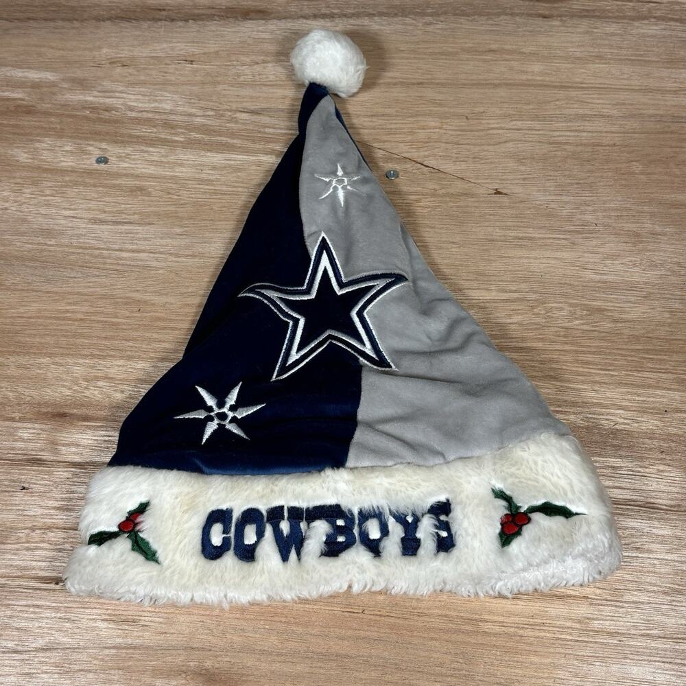 NFL Dallas Cowboys Team Logo Holiday Plush Santa Hat NEW Christmas SW20 Football